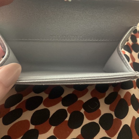Chanel Metallic Silver Lambskin Card Wallet - Picture 12 of 15